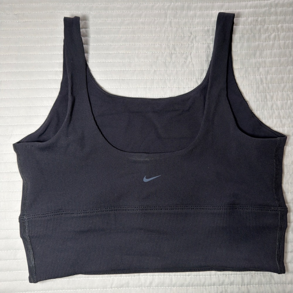 Nike Alate Minimalist Sports Bra Womens M Black Excellent Ribbed Low Impact
